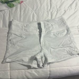 White high waisted shorts